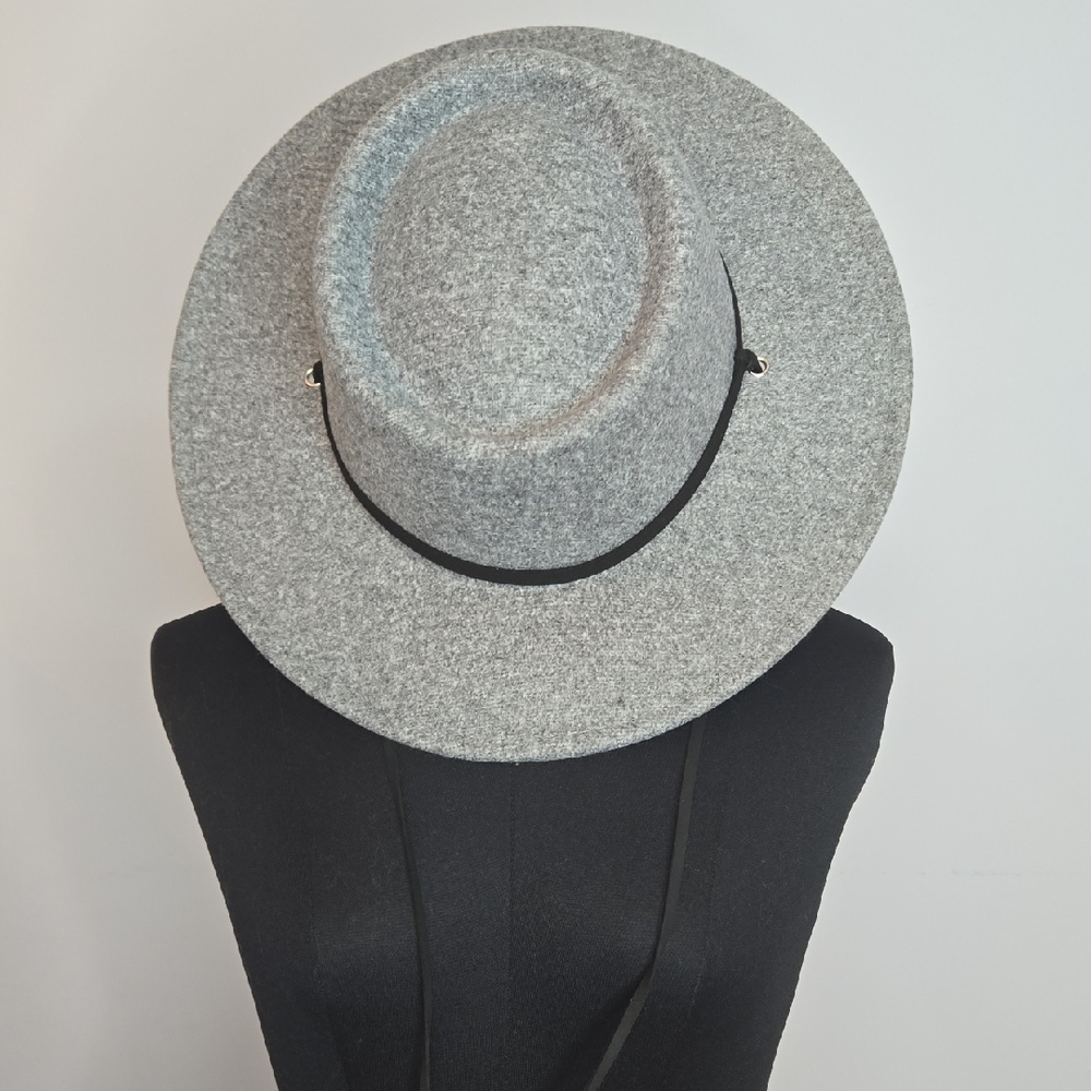 Classic Gray Women's Hat With Cord